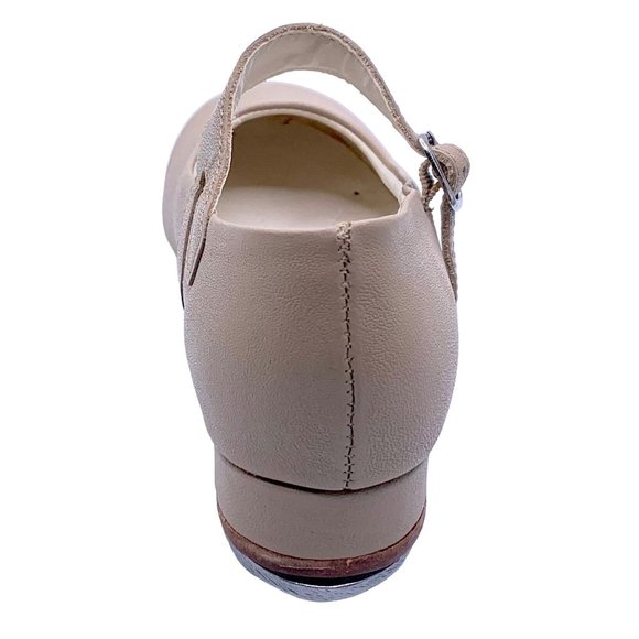 Award Mary Jane Tap Dancing Shoes Tan Girls Size 1 M New with Defects 686T - Picture 7 of 8